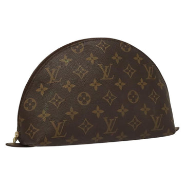 LOUIS VUITTON Monogram Trousse Demi Ronde Cosmetic Pouch M47520 LV Auth 116004
