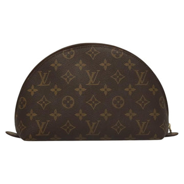 LOUIS VUITTON Monogram Trousse Demi Ronde Cosmetic Pouch M47520 LV Auth 116004 - 0