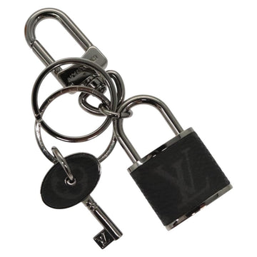 LOUIS VUITTON Monogram Eclipse Porte Cles LV Lock Charm M61951 LV Auth 116012