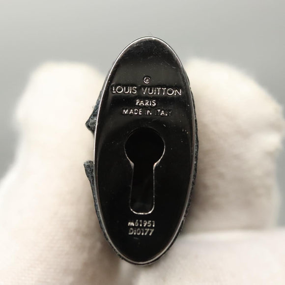 LOUIS VUITTON Monogram Eclipse Porte Cles LV Lock Charm M61951 LV Auth 116012