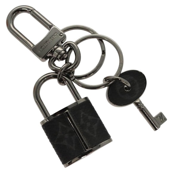LOUIS VUITTON Monogram Eclipse Porte Cles LV Lock Charm M61951 LV Auth 116012