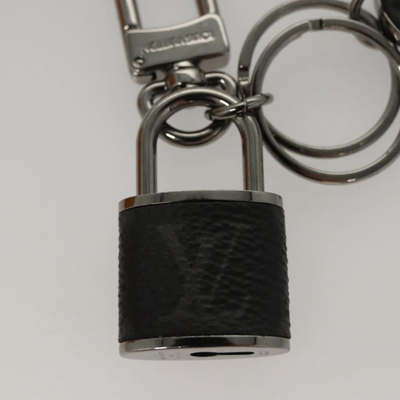 LOUIS VUITTON Monogram Eclipse Porte Cles LV Lock Charm M61951 LV Auth 116012
