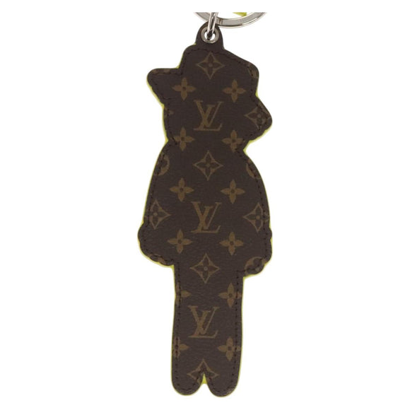 LOUIS VUITTON Monogram Porte Cles LV Scarecrow Charm Yellow MP2922 Auth 116015