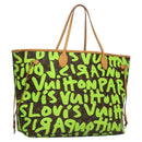 LOUIS VUITTON Monogram Graffiti Neverfull GM Tote Bag Green M93703 Auth 116016A-1