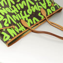 LOUIS VUITTON Monogram Graffiti Neverfull GM Tote Bag Green M93703 Auth 116016A-18