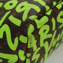 LOUIS VUITTON Monogram Graffiti Neverfull GM Tote Bag Green M93703 Auth 116016A-20