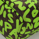 LOUIS VUITTON Monogram Graffiti Neverfull GM Tote Bag Green M93703 Auth 116016A-21