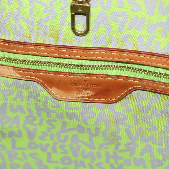 LOUIS VUITTON Monogram Graffiti Neverfull GM Tote Bag Green M93703 Auth 116016A