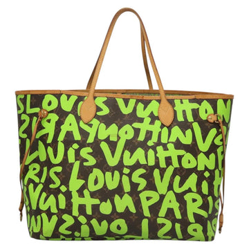 LOUIS VUITTON Monogram Graffiti Neverfull GM Tote Bag Green M93703 Auth 116016M - 0