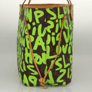LOUIS VUITTON Monogram Graffiti Neverfull GM Tote Bag Green M93703 Auth 116016A-6