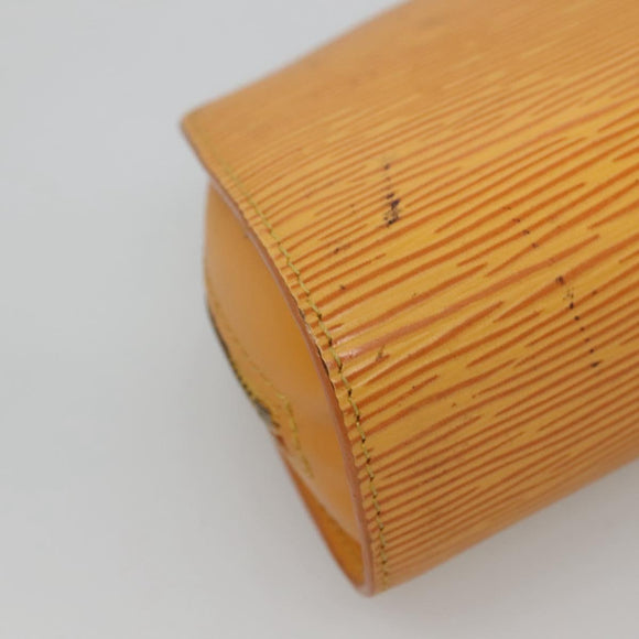 LOUIS VUITTON Epi Dauphine PM Pouch Yellow M48449 LV Auth 116024