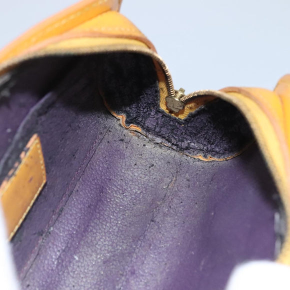 LOUIS VUITTON Epi Dauphine PM Pouch Yellow M48449 LV Auth 116024