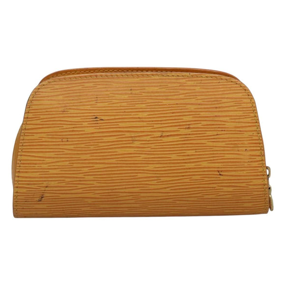 LOUIS VUITTON Epi Dauphine PM Pouch Yellow M48449 LV Auth 116024