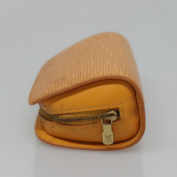 LOUIS VUITTON Epi Dauphine PM Pouch Yellow M48449 LV Auth 116024