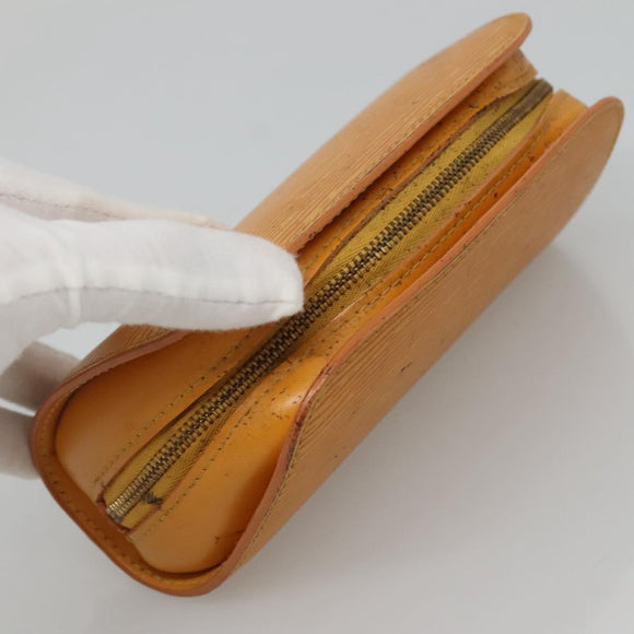 LOUIS VUITTON Epi Dauphine PM Pouch Yellow M48449 LV Auth 116024
