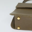 Salvatore Ferragamo Hand Bag Leather 2way Brown Gold Auth 116030-9