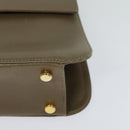 Salvatore Ferragamo Hand Bag Leather 2way Brown Gold Auth 116030-14