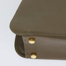 Salvatore Ferragamo Hand Bag Leather 2way Brown Gold Auth 116030-15