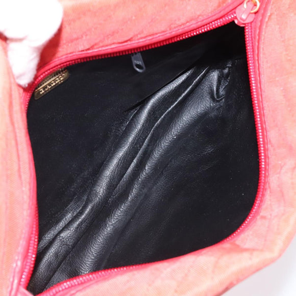 BALLY Shoulder Bag Nylon Orange Gold Auth 116042