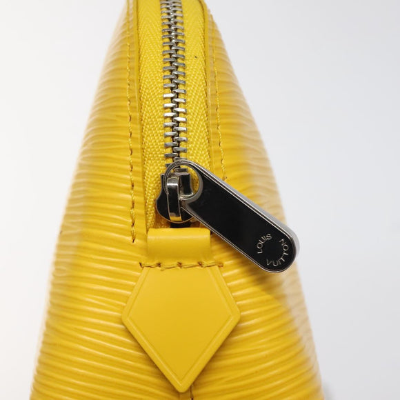 LOUIS VUITTON Epi Pochette Cosmetic PM Cosmetic Pouch Citron LV Auth 116044V