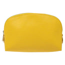 LOUIS VUITTON Epi Pochette Cosmetic PM Cosmetic Pouch Citron LV Auth 116044V-13