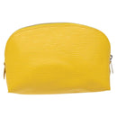 LOUIS VUITTON Epi Pochette Cosmetic PM Cosmetic Pouch Citron LV Auth 116044V-2