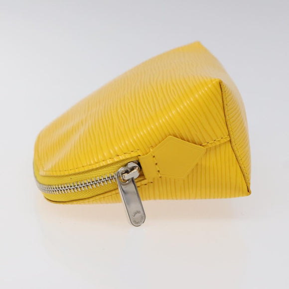LOUIS VUITTON Epi Pochette Cosmetic PM Cosmetic Pouch Citron LV Auth 116044V