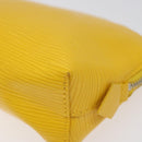 LOUIS VUITTON Epi Pochette Cosmetic PM Cosmetic Pouch Citron LV Auth 116044V-7