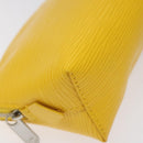 LOUIS VUITTON Epi Pochette Cosmetic PM Cosmetic Pouch Citron LV Auth 116044V-14