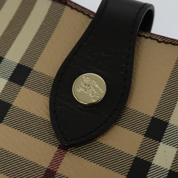 BURBERRY Nova Check iPad Case PVC Beige Gold Auth 116045