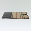 BURBERRY Nova Check iPad Case PVC Beige Gold Auth 116045-5