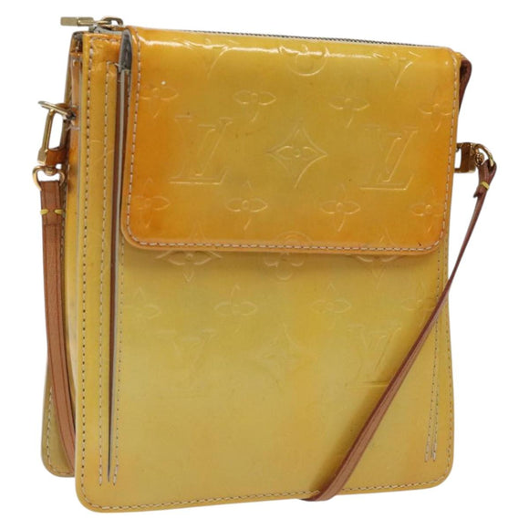 LOUIS VUITTON Monogram Vernis Motto Accessory Pouch Gris M91030 LV Auth 116046