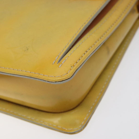 LOUIS VUITTON Monogram Vernis Motto Accessory Pouch Gris M91030 LV Auth 116046