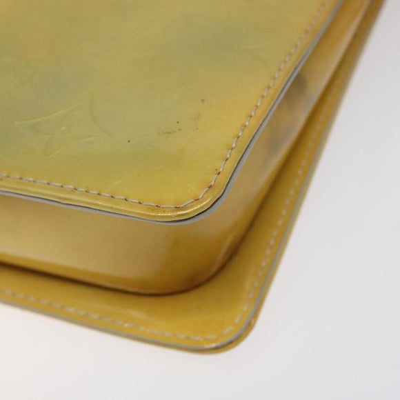 LOUIS VUITTON Monogram Vernis Motto Accessory Pouch Gris M91030 LV Auth 116046