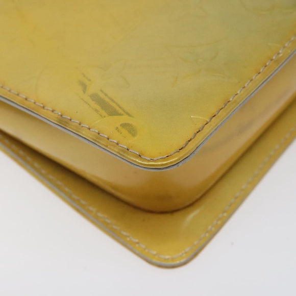 LOUIS VUITTON Monogram Vernis Motto Accessory Pouch Gris M91030 LV Auth 116046