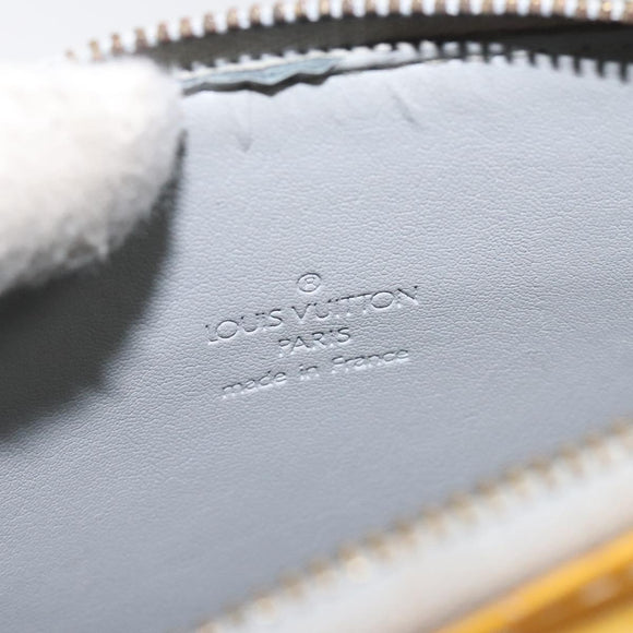 LOUIS VUITTON Monogram Vernis Motto Accessory Pouch Gris M91030 LV Auth 116046