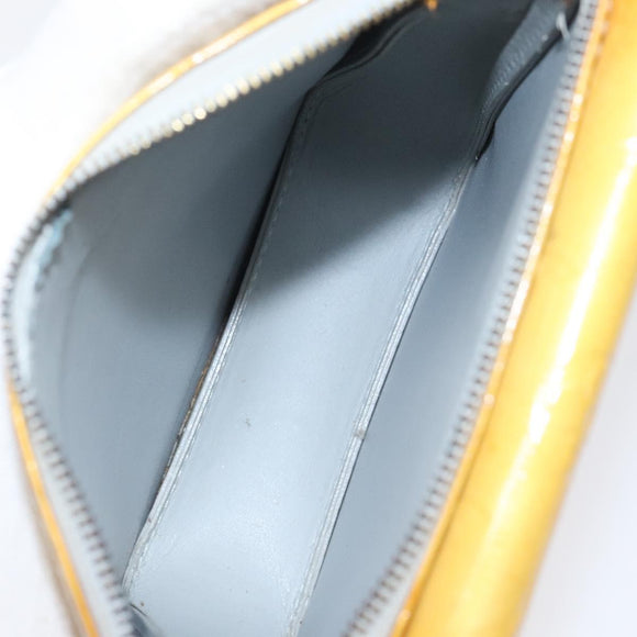 LOUIS VUITTON Monogram Vernis Motto Accessory Pouch Gris M91030 LV Auth 116046