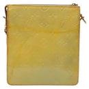 LOUIS VUITTON Monogram Vernis Motto Accessory Pouch Gris M91030 LV Auth 116046-2