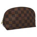 LOUIS VUITTON Damier Ebene Pochette Cosmetic PM Pouch N47516 LV Auth 116055-1