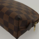 LOUIS VUITTON Damier Ebene Pochette Cosmetic PM Pouch N47516 LV Auth 116055-16