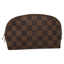 LOUIS VUITTON Damier Ebene Pochette Cosmetic PM Pouch N47516 LV Auth 116055-13