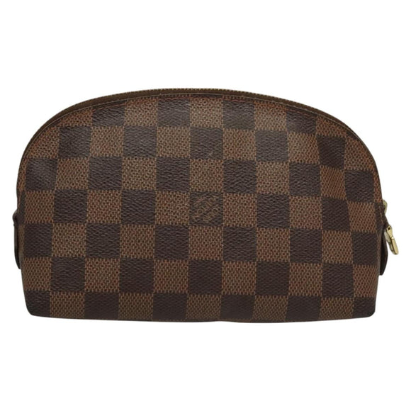 LOUIS VUITTON Damier Ebene Pochette Cosmetic PM Pouch N47516 LV Auth 116055