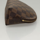 LOUIS VUITTON Damier Ebene Pochette Cosmetic PM Pouch N47516 LV Auth 116055-3