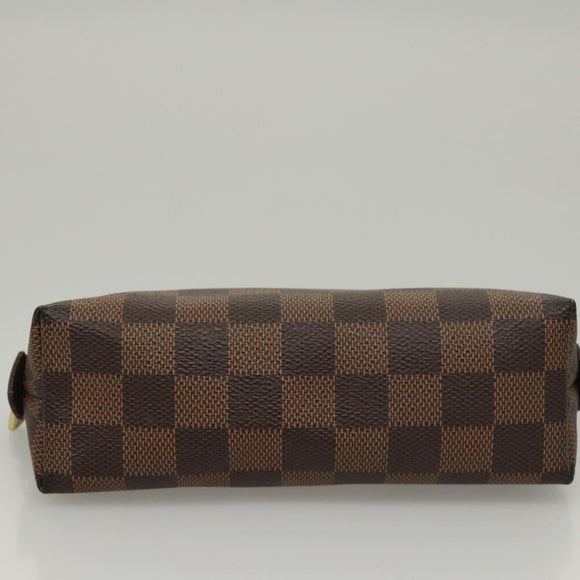 LOUIS VUITTON Damier Ebene Pochette Cosmetic PM Pouch N47516 LV Auth 116055