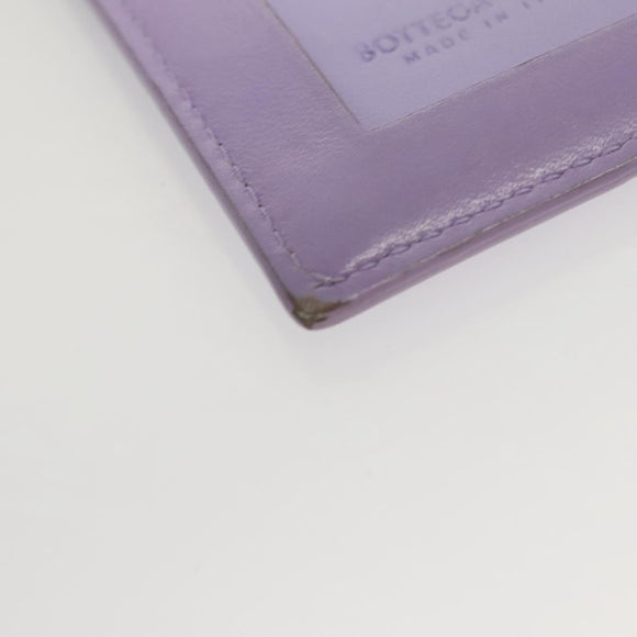 BOTTEGA VENETA MAXI INTRECCIATO Card Case Leather Purple Auth 116058