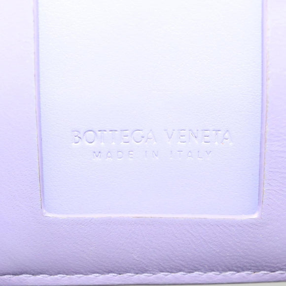BOTTEGA VENETA MAXI INTRECCIATO Card Case Leather Purple Auth 116058