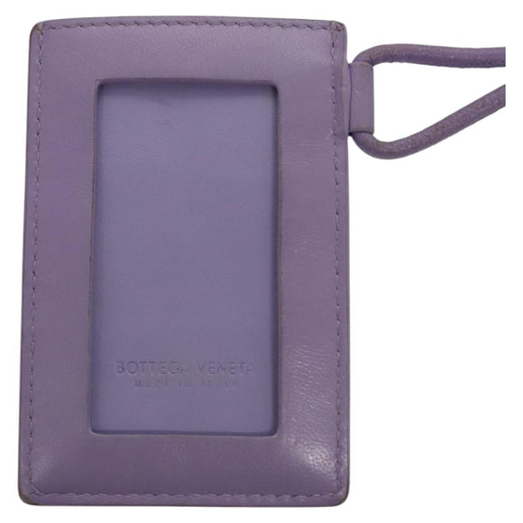 BOTTEGA VENETA MAXI INTRECCIATO Card Case Leather Purple Auth 116058