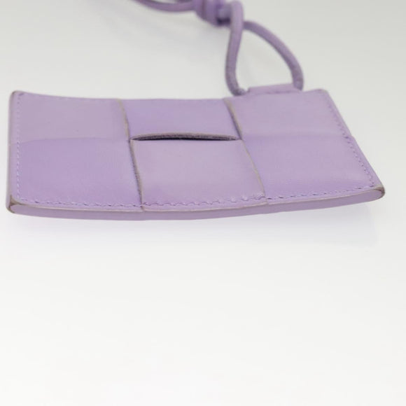 BOTTEGA VENETA MAXI INTRECCIATO Card Case Leather Purple Auth 116058