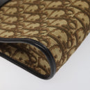 Christian Dior Trotter Canvas Shoulder Bag Beige Gold Auth 116060-14