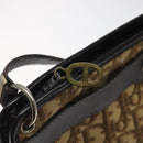 Christian Dior Trotter Canvas Shoulder Bag Beige Gold Auth 116060-10
